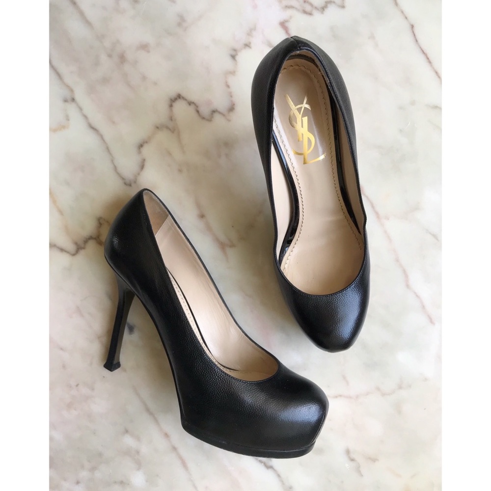 YSL Triubute 2 black Pump Heels sz 37